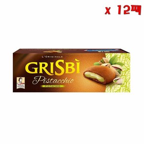 이탈리아직구 Gisbi 그리스비 L’오리지날 al 피스타치오 135 g 12팩, 12개, 135g