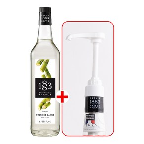 1883 케인슈가 시럽 1000ml+1883 범용 시럽 펌프 화이트 세트, 1L