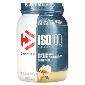 다이마티즈뉴트리션 ISO100 가수분해 100% 분리유청단백질 고메 바닐라 610g(1.34lb), 1개, 610g