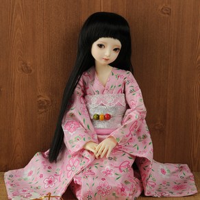 돌모아 구체관절인형의상 43cm MSD 핑크 꽃무늬 기모노 MSD - Goyeon Kimono Set (Pink)[A6], 1개