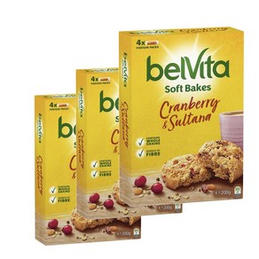 벨비타 소프트 베이크 크랜베리 앤 술타나 Belvita Soft Bake Canbey and Sultana, 3개