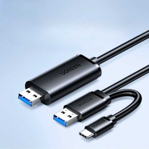 유그린 UGREEN USB 30 KVM 케이블 스위치 데이터링크, 2m(USB3.0+Type-C to USB), 1개