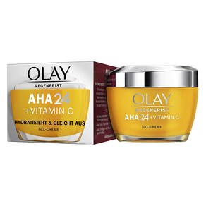 OLAY 크림올레이 AHA24 + 비타민 C 젤 크림 포 데이 C &amp; 나이아신아마이드 윤기있고 고른 피부, 1개, 50ml