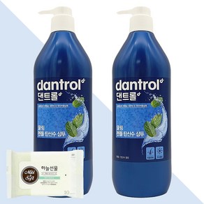 댄트롤 쿨링 멘톨 탄산수 샴푸 820ml 2개(+하늘선물 물티슈 10매), 01 댄트롤 쿨링멘톨탄산수샴푸 820ml 2개, 2개