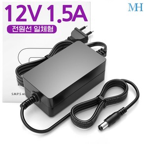 DC 12V 1.5A 어댑터 전원선 일체형 CCTV 돔 카메라 녹화기 전원 12V1.5A, 1개