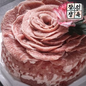 장인정육 삼겹살 한돈 케이크 생일 명절 돼지고기 선물세트 선물용 1.2kg 토퍼 Happy Bithday 증정, 1개