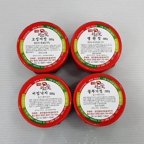 1+1+1+1 토굴안애 양념젓갈300g 4종 오징어젓+명란젓+비빔낙지젓+꼴뚜기젓, 1세트, 300g