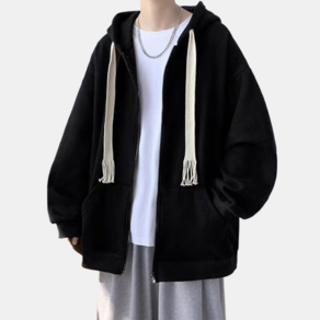 남자 무지 오버핏 후드집업 Men's Hooded Sweatshit 하늘비즈 C11