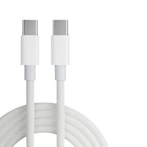 벨킨 BoostChage 브레이디드 USB C타입-C타입 고속 충전케이블 CAB004bt2MWH, 화이트, 2개, 2m