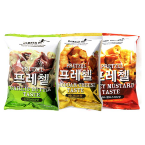 위너스 프레첼 85g 3종 X 4개 총 12봉 (갈릭버터맛 4개 + 체다치즈맛 4개 + 허니머스타드맛 4개) / 프리첼, 1세트