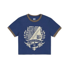 BROWNBREATH W EMBLEM RINGER TEE - NAVY 331536