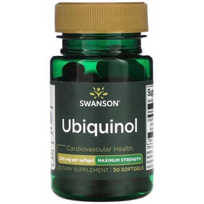 스완슨 유비퀴놀 200mg 30정 코엔자임 Q10 코큐텐 coq10 ubiquinol, 1개