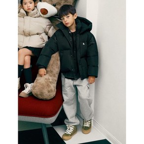 빈폴키즈 시즌오프BEANPOLE KIDS 하이넥 후드 덕다운 푸퍼 숏패딩 블랙 BI4938U055176820