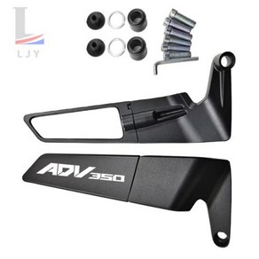 ADV350 용품 범용 바이크 Honda ADV 350 오토바이 미러 스텔스 윙렛 키트 회전 조절 가능, 2) ADV350, 1개