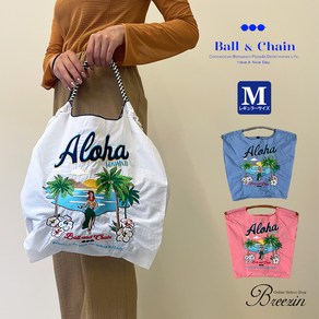 볼앤체인 Ball & Chain ALOHA 알로하 하와이 자수 에코백 M사이즈 3컬러