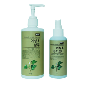 어성초 샴푸 300g + 어성초 두피토너 150ml 두피스케일링 식물성 한방 두피케어 세트, 1개