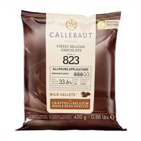 Callebaut 칼리바우트 벨기에 카카오 33.6% 밀크 초콜릿 커버춰 400g, 1개