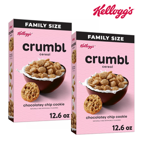 [Kellogg's] [1+1] 미국 크럼블 쿠키 Crumbl 초코칩 쿠키 시리얼 357g 2개 Kellogg's Crumbl Cookies Cereal