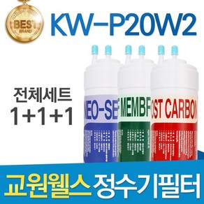 교원웰스 KW-P20W2 고품질 정수기 필터 호환 전체세트, 선택1 - 전체세트(1+1+1=3개), 1개