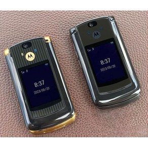 모토로라 알뜰폰 효도폰 공부폰 2G폰 플립폰 클래식 레트르 V8 Black 512MB, v8 Gold