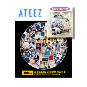 [슈어마켓] 에이티즈(ATEEZ) 도무송 스티커_비공굿 굿즈, 03. 골든 아워