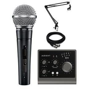 오디언트 iD4 MK2 오디오인터페이스 SHURE 슈어 SM58 SK 마이크 스탠드