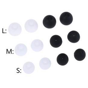 보청기악세서리 이어캡6 쌍2(s+m+l) 범용 인이어 이어폰 헤드포 이어버드 실리콘 고무, 1) 6 pais, 1개