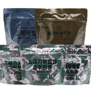 중대용량SET 비상식량 4종 [K] 고추장소고기밥(대)+라면애밥짬뽕+제육비빔밥+M2스프형 소고기밥, 1개