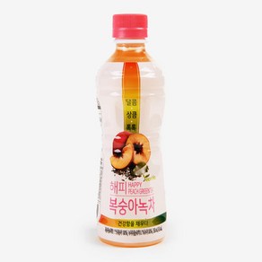 연호 해피 복숭아녹차, 350ml, 20개