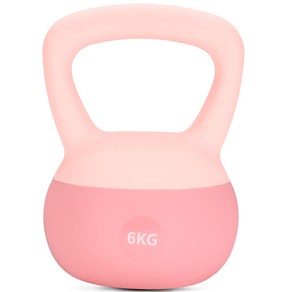 스포츠 말랑말랑 소프티 케틀벨 PVC 아령, 1개, 핑크, 6kg