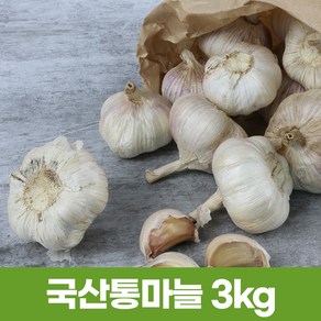 국산마늘 통마늘 피마늘 서산마늘 3kg(잔뿌리제거), 1개