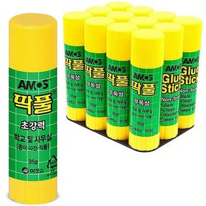 아모스 초강력고체풀/딱풀 35g 12개포장갑, 12개