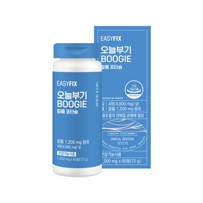 이지픽스 오늘부기 칼륨 포타슘 1200mg, 1개, 60정