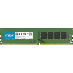 Cucial 데스크탑 메모리 RAM 64GB 키트 (2x32GB) DDR4 3200MHz CL22 (CT2K32G4DFD832A)., 16GB, 2개