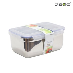 키친아트 피앙세(FIANCE) 스텐밀폐용기(사각7호-3.4L), 1개, 3400ML (7호)