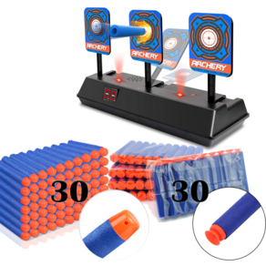 [애즐토즈] 너프총알 전자동 과녁+총알 세트, 과녁+총알60알, 1개