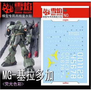 설염데칼 (MG144) MG 기라도가 UV 형광 습식 데칼, 1개