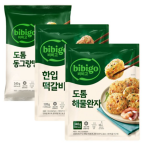 비비고(도톰동그랑땡340g+한입떡갈비320g+도톰해물완자340g), 1세트, 1kg