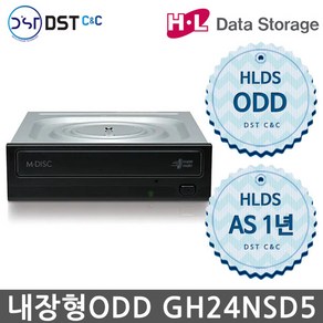 [HLDS] 히타치엘지데이터스토리지 내장형 ODD GH24NSD5 Supe Multi CD DVD 레코더 정품 벌크, 1개