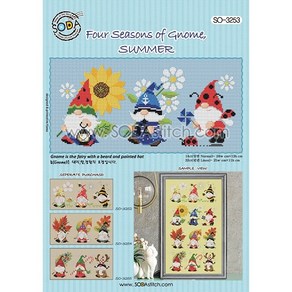 조이십자수 십자수도안-Fou Seasons of Gnome SUMMER(소다-3253), 1개