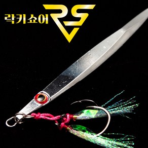 락키쇼어 엔듀런스B-슬림형 크롬 롱 메탈 지그 80g 100g, 1개