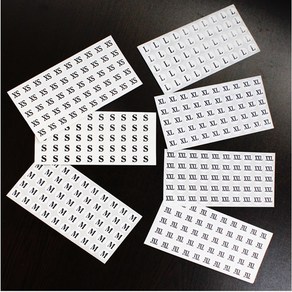 얼반프렌즈 의류 사이즈 스티커(1장-50개)옷치수 라벨스티커