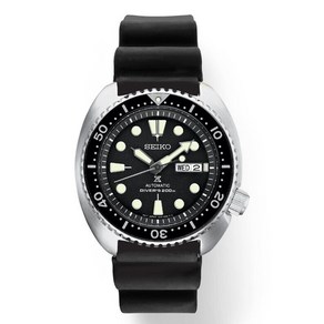 NEW Seiko 남성용 Prospex 자동 다이버 블랙 다이얼 실리콘 스트랩 시계 SRPE93 1006620