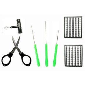 Carp Fishing Baiting Rigging Needle Baiting Rig To 잉어 낚시 미끼 장비 바늘 미끼 장비 도구 키트 스윙 어 드릴러 매듭 풀러 라인 가위 B