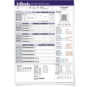 인바디520 용지 결과지 종이 프린트 출력표 500매, 영양운동 결과지 500매, 1개