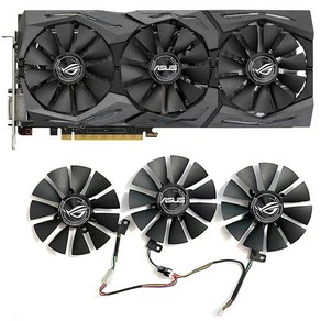 쿨러 컴퓨터 냉각 ASUS Stix GTX 1060 OC 1080 1070 1080Ti RX 480 그래픽 카드 팬 87mm 6 핀 T129215SU GTX1060 GPU, 3)5pin, 1개