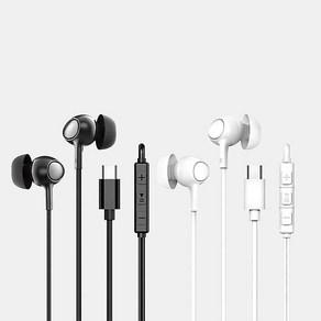 [SMARTEK] 스마텍 Type-C 커널형 이어폰 STE-C50 USB C타입 유선 이어폰 가성비 심플 이어셋 아이폰 갤럭시, 02_블랙