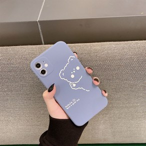 하층민 갤럭시z플립3 a32 a52s note8 note10 s9 나이스데이곰돌이 테두리 사각 감성 스퀘어 카메라 보호 동물 곰돌이 컬러 케이스