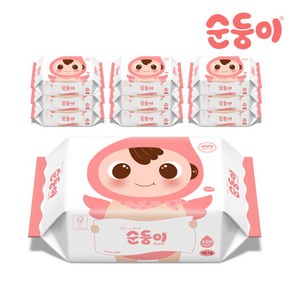 [순둥이] 베이직 무향엠보싱 물티슈 리필형 100매 20팩/S-nBpR, 20개