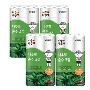 미래생활 나무야나무야 내추럴순수3겹데코 22m 30롤 X4팩, 4개, 30개입